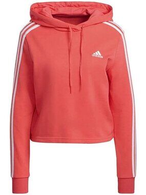 Adidas Cropped Hoodie Coral Size L Large NWT Without Tags Trendy Comfort